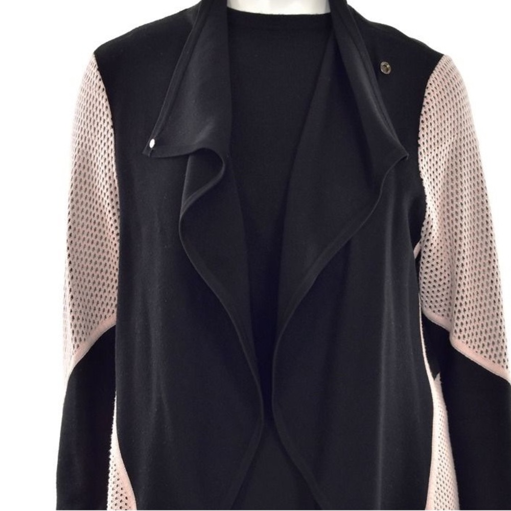 St. John Mesh & Open Knit Color Block Cardigan SZ 2-4